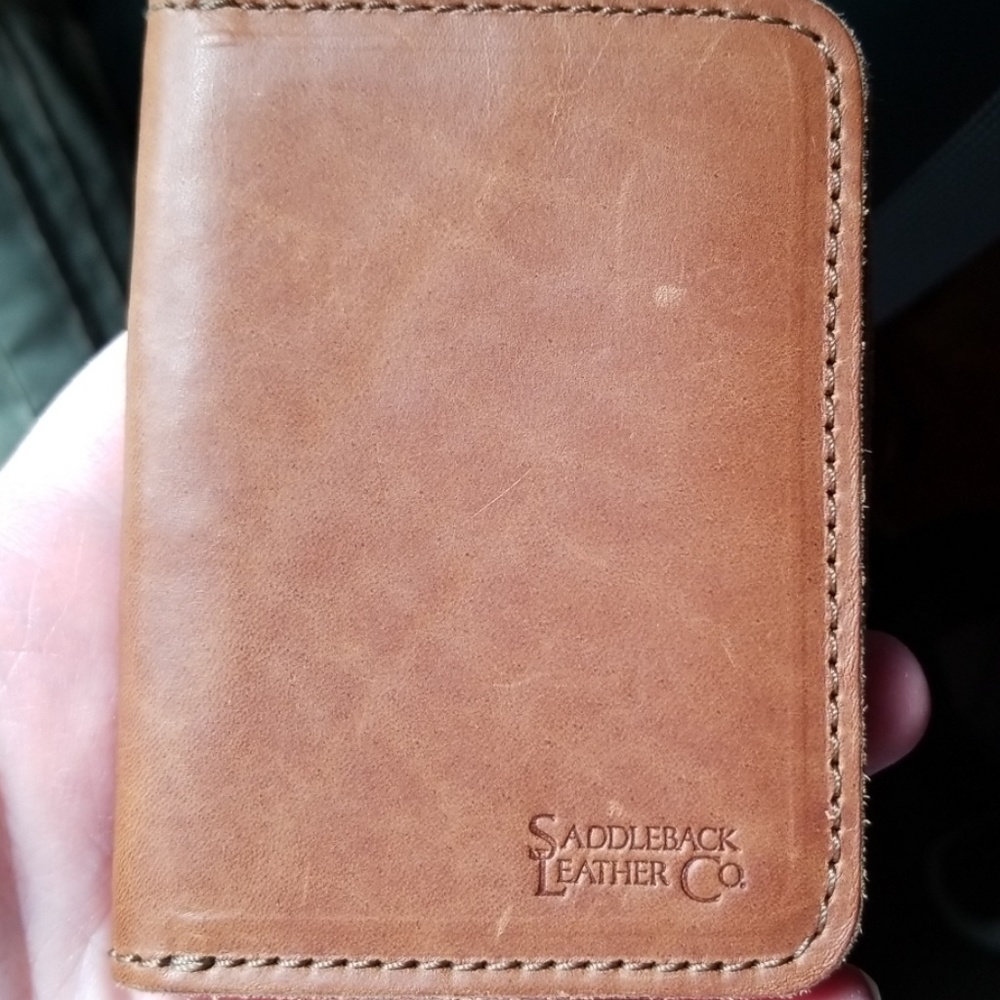 Saddleback Leather business card holder wallet